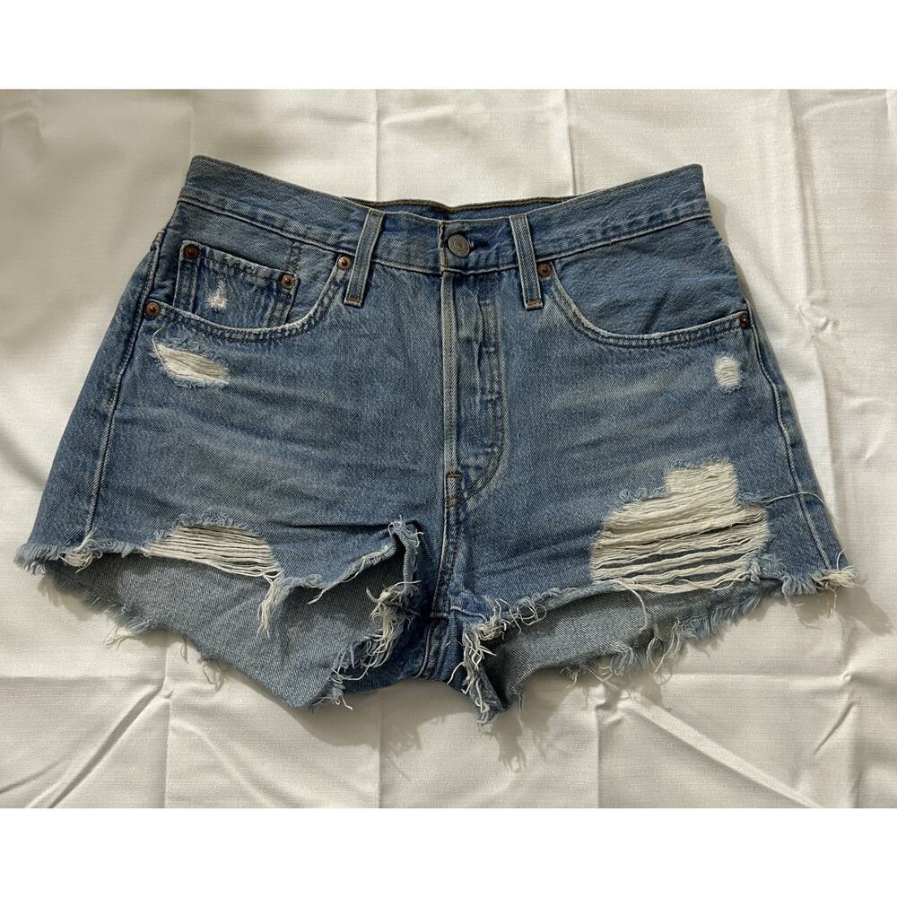 Levi's Original Fit Blue Denim Shorts Size 27